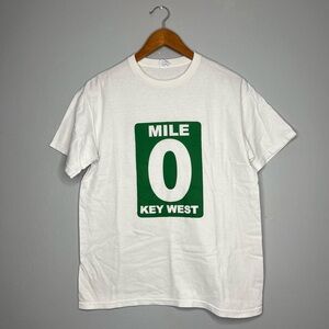 Vintage Key West Florida Mile 0 Graphic T Shirt B